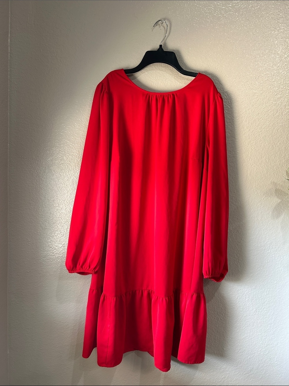 Ava & Viv Red Lightweight Flowy Knee Length Dress Sz: 1X Red  chic Summer TC0148